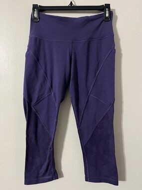 Purple Athletic Capri Leggings